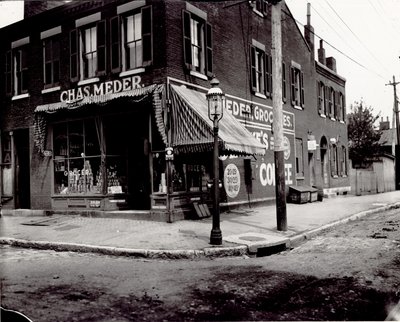 Charles Meder Grocery Store at the Corner of Nineteenth and Dodier Streets by Unknown